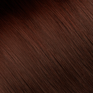 Славянские волосы в срезе окрашенные № 32, каштановый махагон